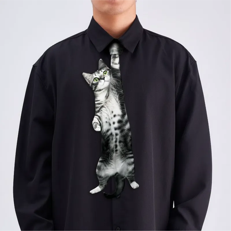 Orange Cat Tie - Animal Neck Tie